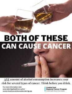A man is smoking and drinking with another man.